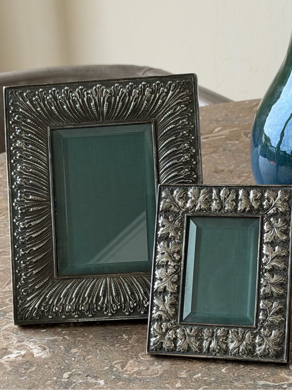 Authentic Buccellati frames
Medium Rouche Silver  and Small Vine Leaf…